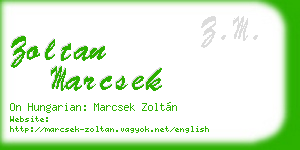 zoltan marcsek business card