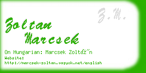 zoltan marcsek business card